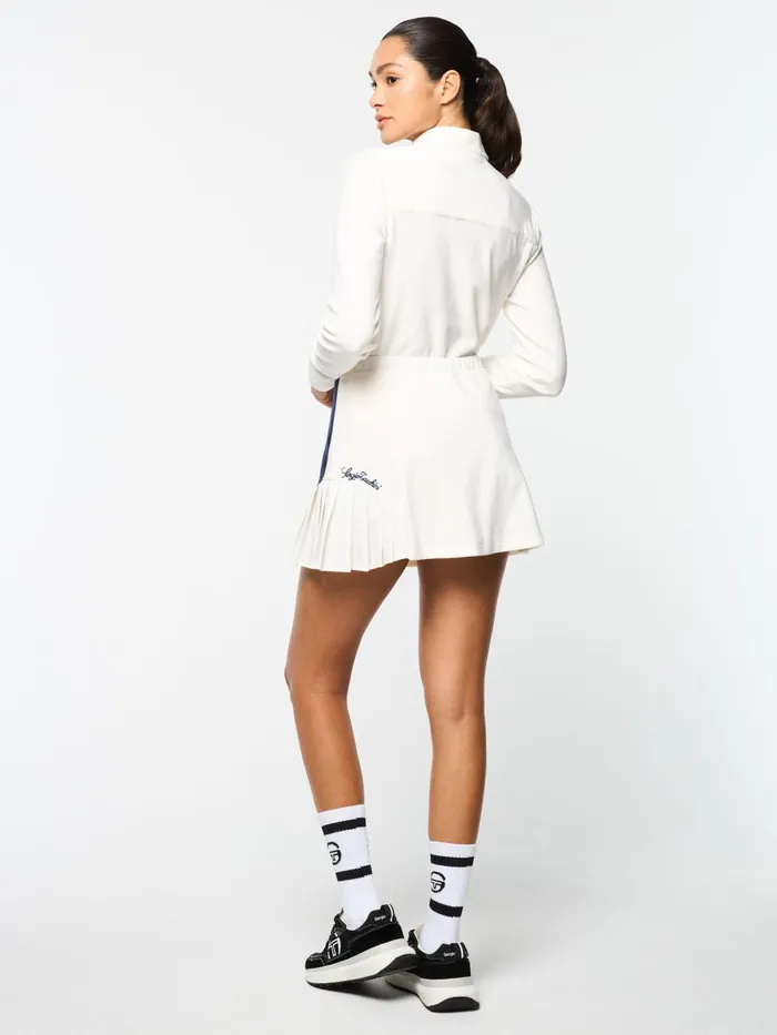 Men Velour Sergio Tacchini Veneto Velour Mini Skirt Gardenia
