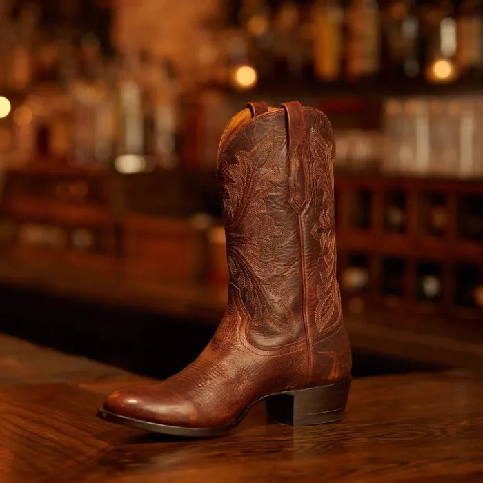 Men Western Boots Ariat Bench Made James Western Boot Saddle Brown Bison