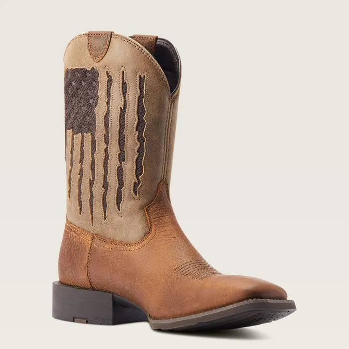 Men Western Boots Ariat Sport My Country VentTEK Western Boot Faithful Brown