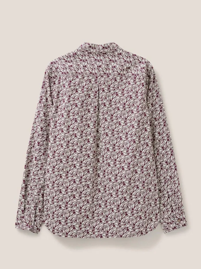 Men White Stuff Shirts Dandelion Printed Shirt Dk Plum Men White Stuff Shirts Dandelion Printed Shirt Dk Plum