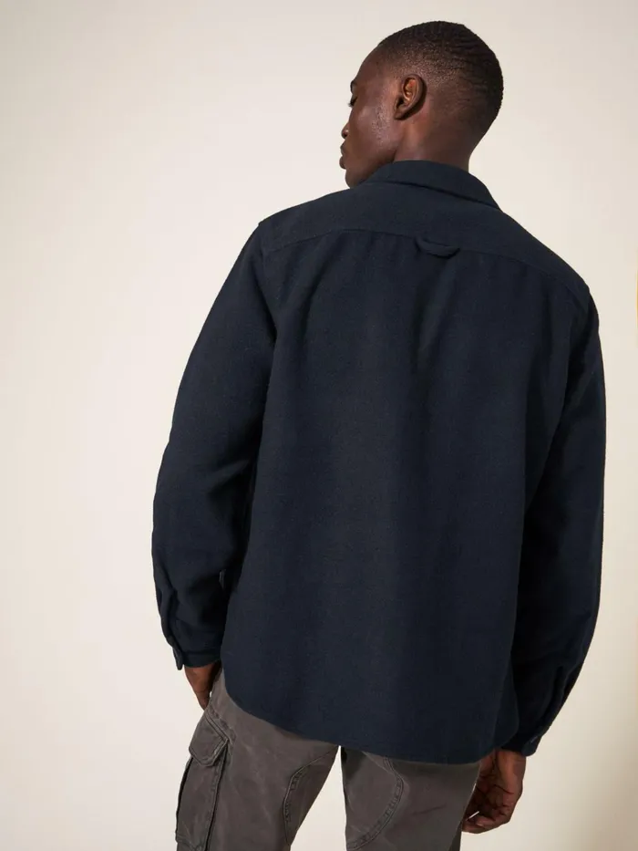 Men White Stuff Shirts Darwen Plain Overshirt Dark Navy Men White Stuff Shirts Darwen Plain Overshirt Dark Navy