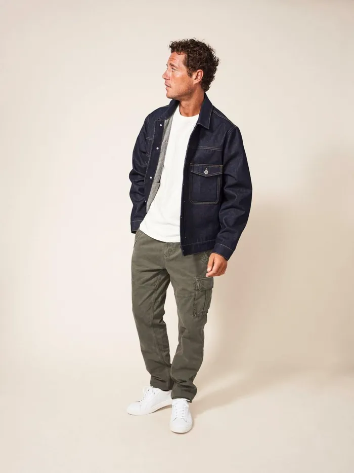 Men White Stuff Trousers Kegworth Organic Cargo Trouser Khaki Green