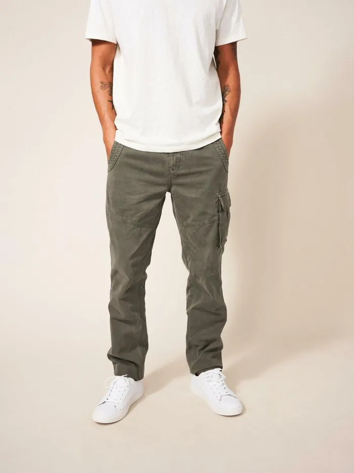 Men White Stuff Trousers Kegworth Organic Cargo Trouser Khaki Green Men White Stuff Trousers Kegworth Organic Cargo Trouser Khaki Green