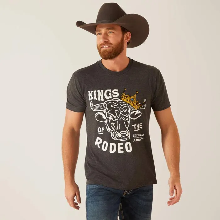 MenWomen TShirts and Polos Ariat Sendero King Cow TShirt Charcoal Heather