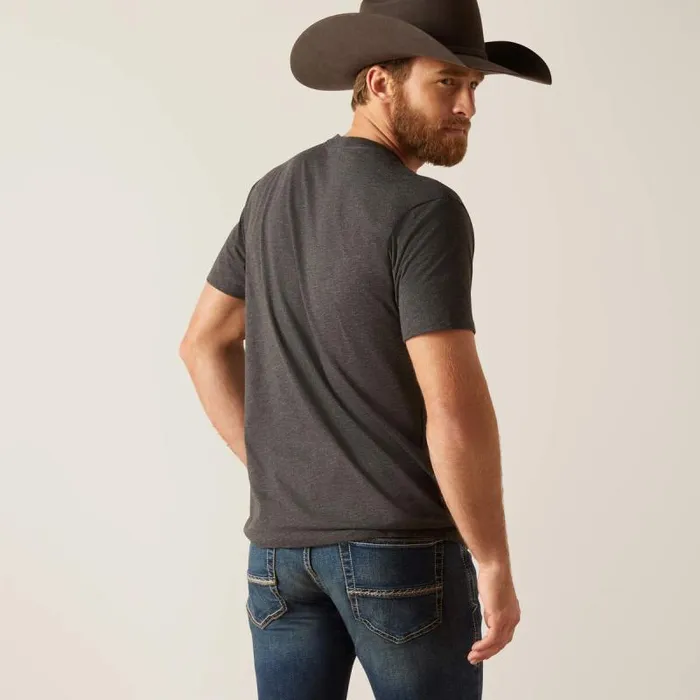 MenWomen TShirts and Polos Ariat Sendero King Cow TShirt Charcoal Heather