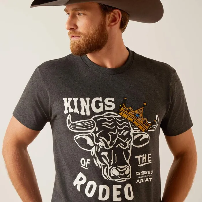 MenWomen TShirts and Polos Ariat Sendero King Cow TShirt Charcoal Heather