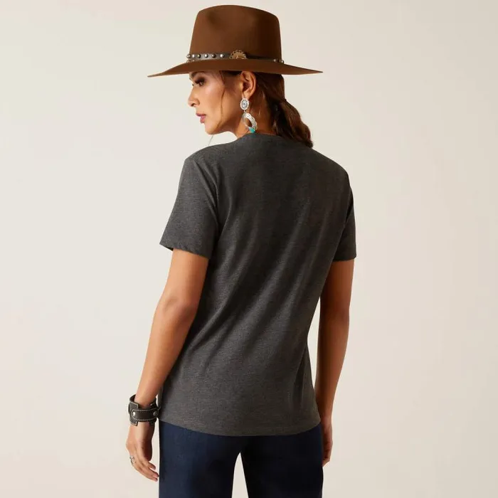 MenWomen TShirts and Polos Ariat Sendero King Cow TShirt Charcoal Heather