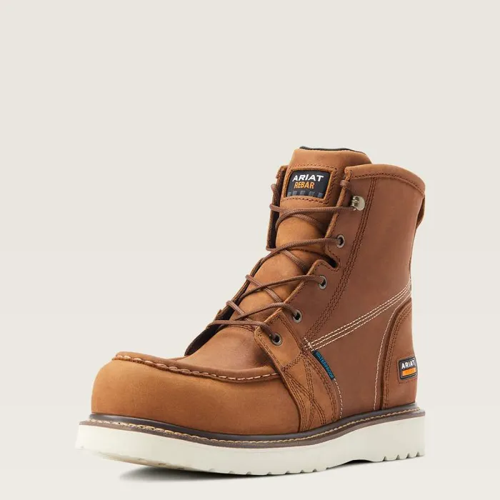 Men Work Boots Ariat Rebar Wedge Moc Toe 6034 Waterproof Composite Toe Work Boot Aged Honey Men Work Boots Ariat Rebar Wedge Moc Toe 6034 Waterproof Composite Toe Work Boot Aged Honey