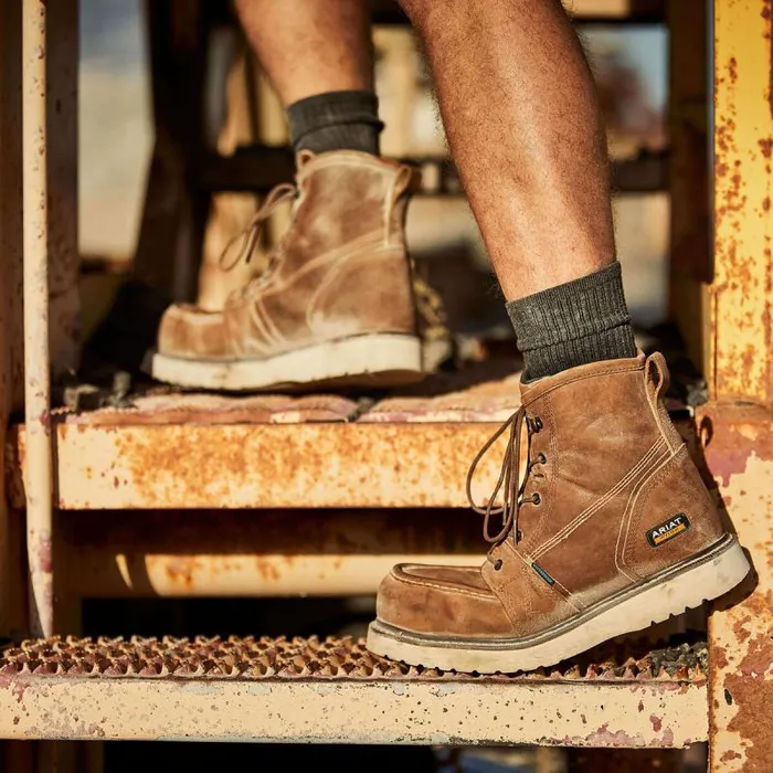 Men Work Boots Ariat Rebar Wedge Moc Toe 6034 Waterproof Composite Toe Work Boot Aged Honey Men Work Boots Ariat Rebar Wedge Moc Toe 6034 Waterproof Composite Toe Work Boot Aged Honey