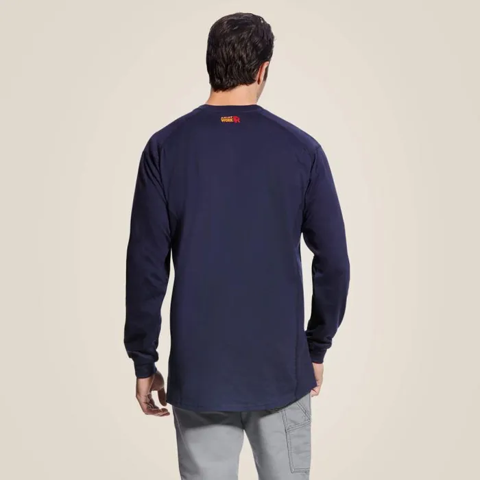 Men Workwear Ariat FR Air Crew TShirt Navy Men Workwear Ariat FR Air Crew TShirt Navy