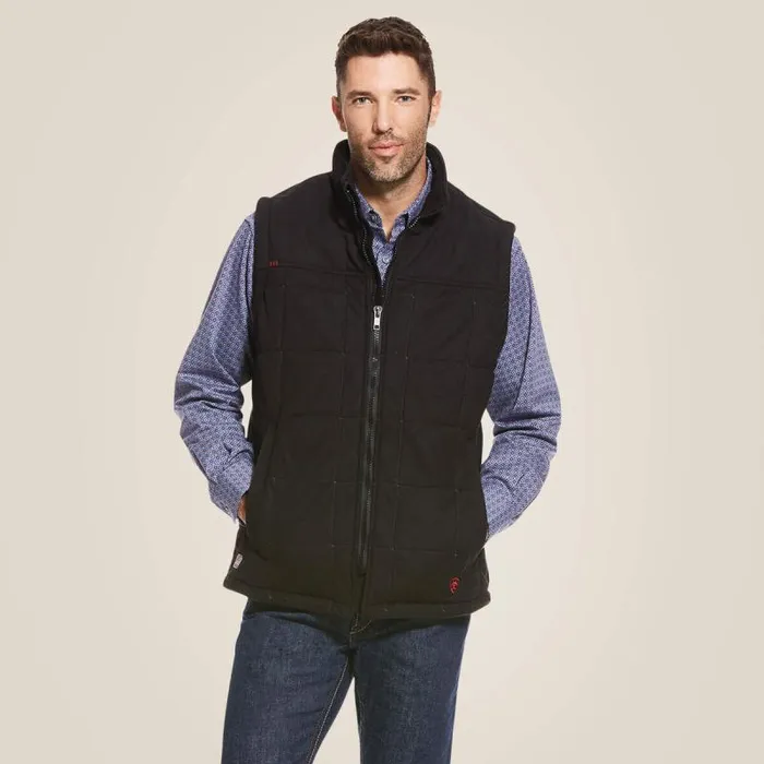 Men Workwear Ariat FR Crius Insulated Vest Black