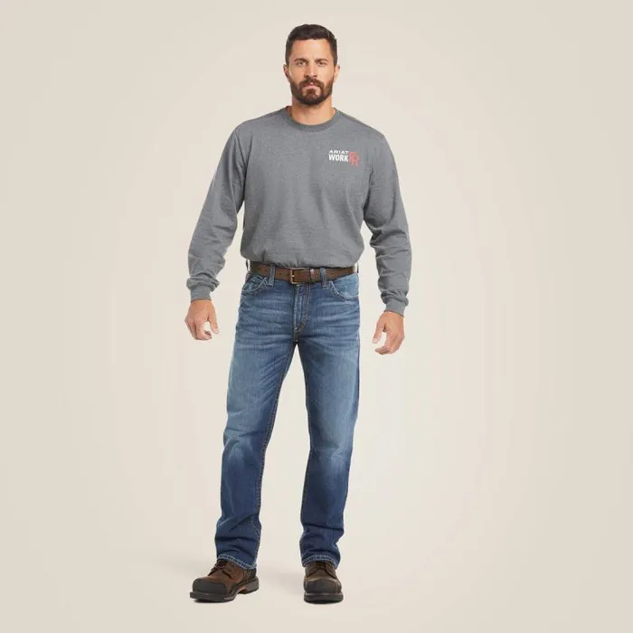 Men Workwear Ariat FR M4 Relaxed Basic Boot Cut Jean Alloy Men Workwear Ariat FR M4 Relaxed Basic Boot Cut Jean Alloy