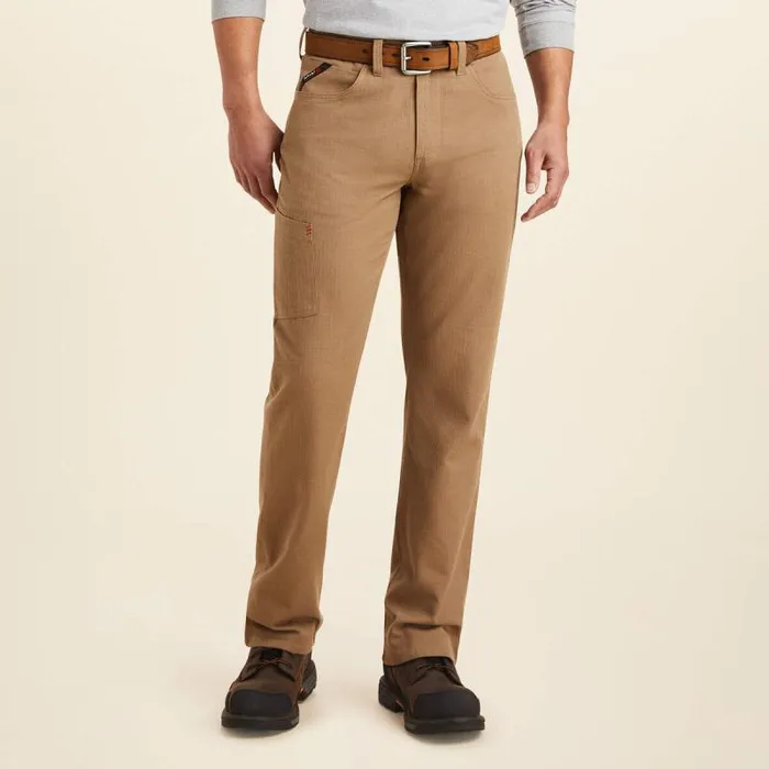 Men Workwear Ariat FR M4 Relaxed Crossfire Straight Pant Fr Khaki