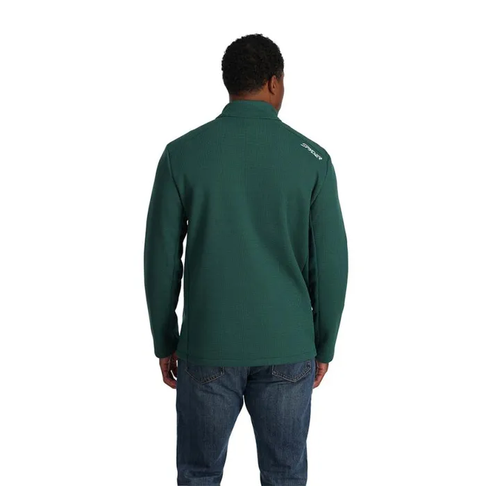 Mens Bandit Full Zip Cypress Green Spyder Fleece
