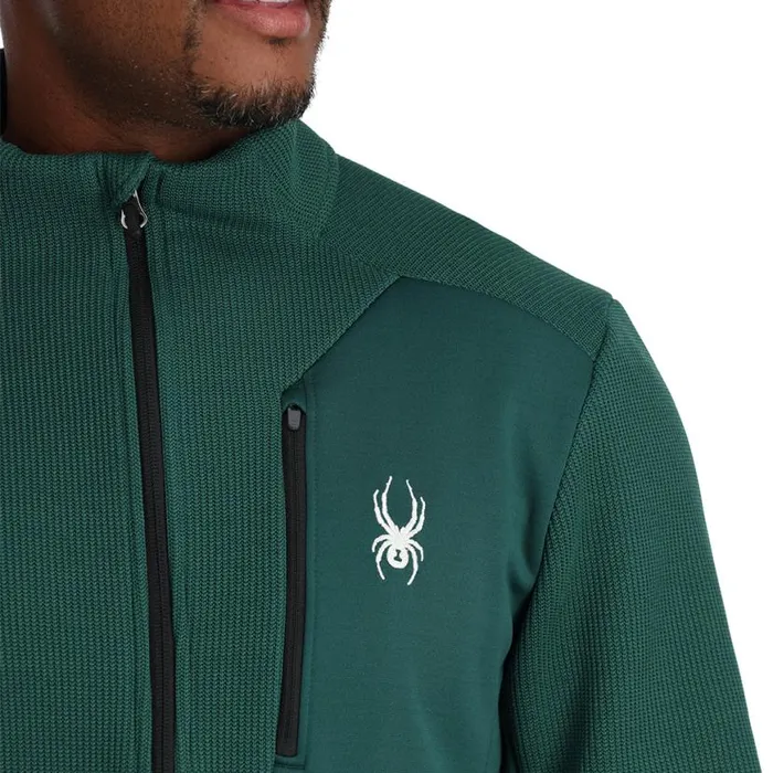 Mens Bandit Full Zip Cypress Green Spyder Fleece