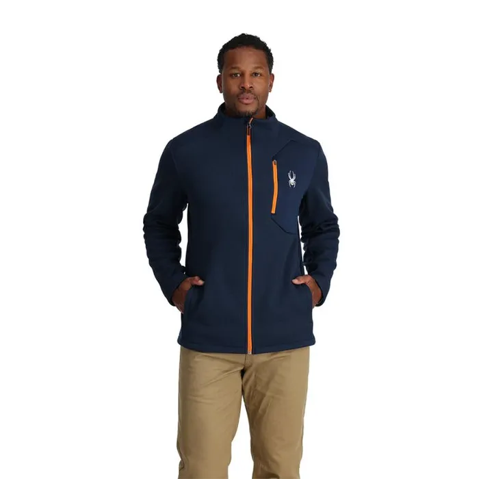 Mens Bandit Full Zip True Navy Spyder Fleece