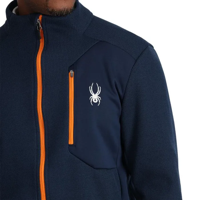 Mens Bandit Full Zip True Navy Spyder Fleece