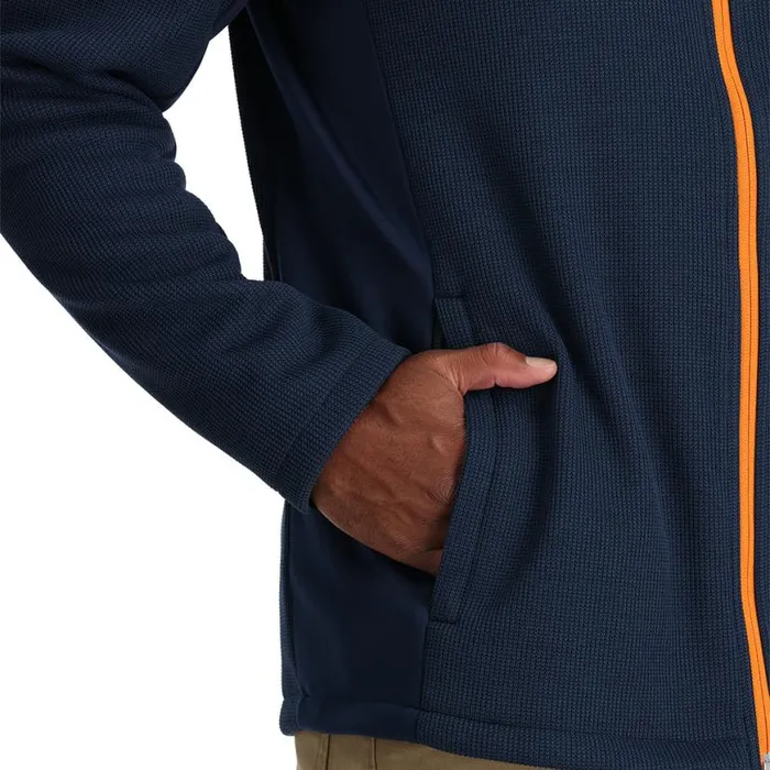 Mens Bandit Full Zip True Navy Spyder Fleece