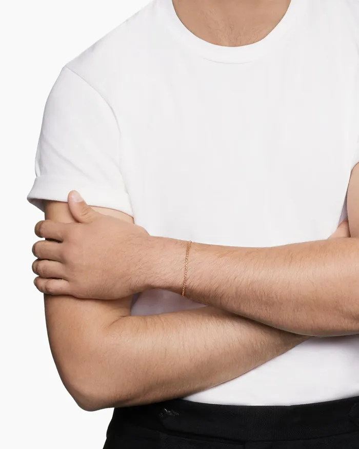 Mens Box Chain Bracelet In 18K Rose Gold 27mm Men David Yurman Chain Mens Box Chain Bracelet In 18K Rose Gold 27mm Men David Yurman Chain
