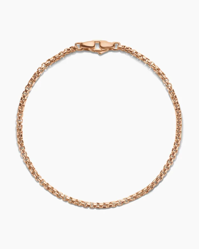 Mens Box Chain Bracelet In 18K Rose Gold 27mm Men David Yurman Chain Mens Box Chain Bracelet In 18K Rose Gold 27mm Men David Yurman Chain