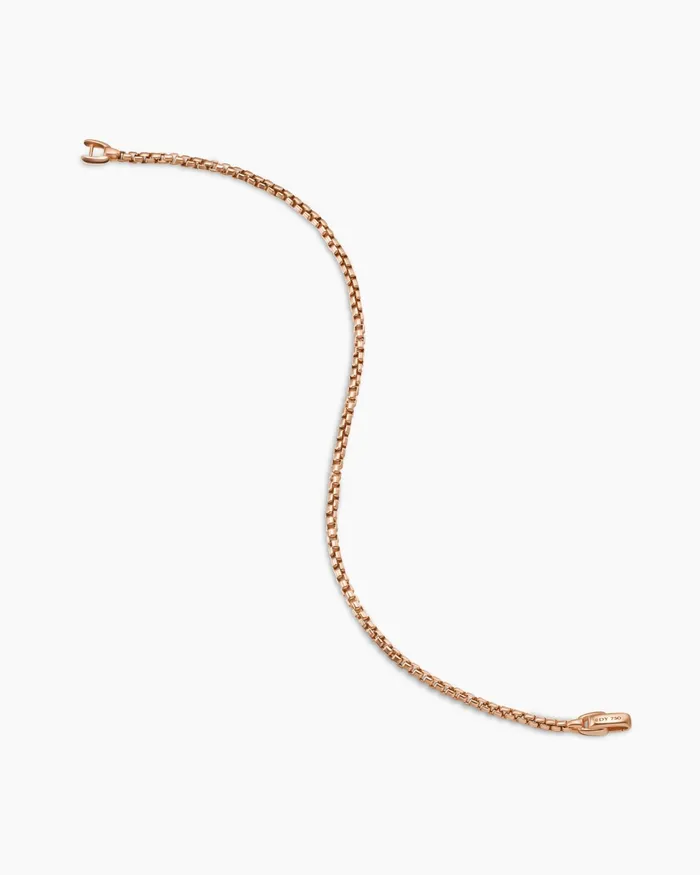 Mens Box Chain Bracelet In 18K Rose Gold 27mm Men David Yurman Chain Mens Box Chain Bracelet In 18K Rose Gold 27mm Men David Yurman Chain