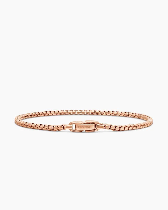 Mens Box Chain Bracelet In 18K Rose Gold 27mm Men David Yurman Chain Mens Box Chain Bracelet In 18K Rose Gold 27mm Men David Yurman Chain