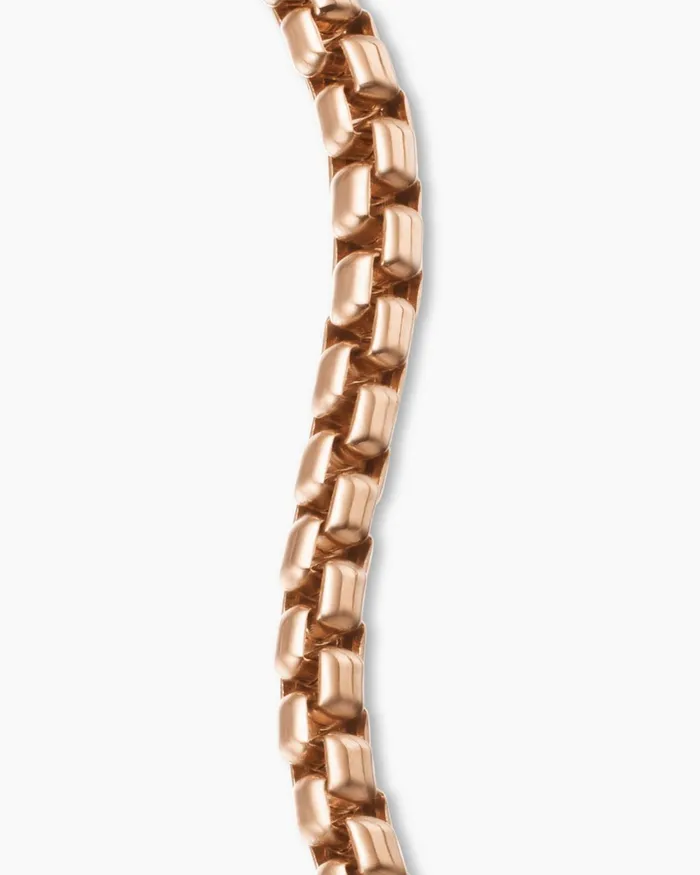Mens Box Chain Bracelet In 18K Rose Gold 27mm Men David Yurman Chain Mens Box Chain Bracelet In 18K Rose Gold 27mm Men David Yurman Chain