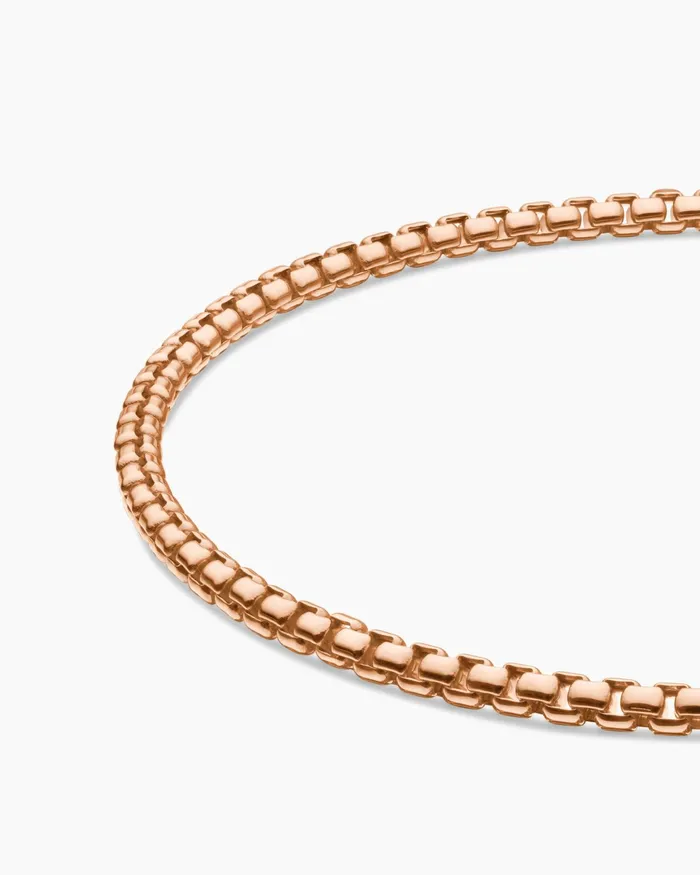 Mens Box Chain Bracelet In 18K Rose Gold 27mm Men David Yurman Chain Mens Box Chain Bracelet In 18K Rose Gold 27mm Men David Yurman Chain