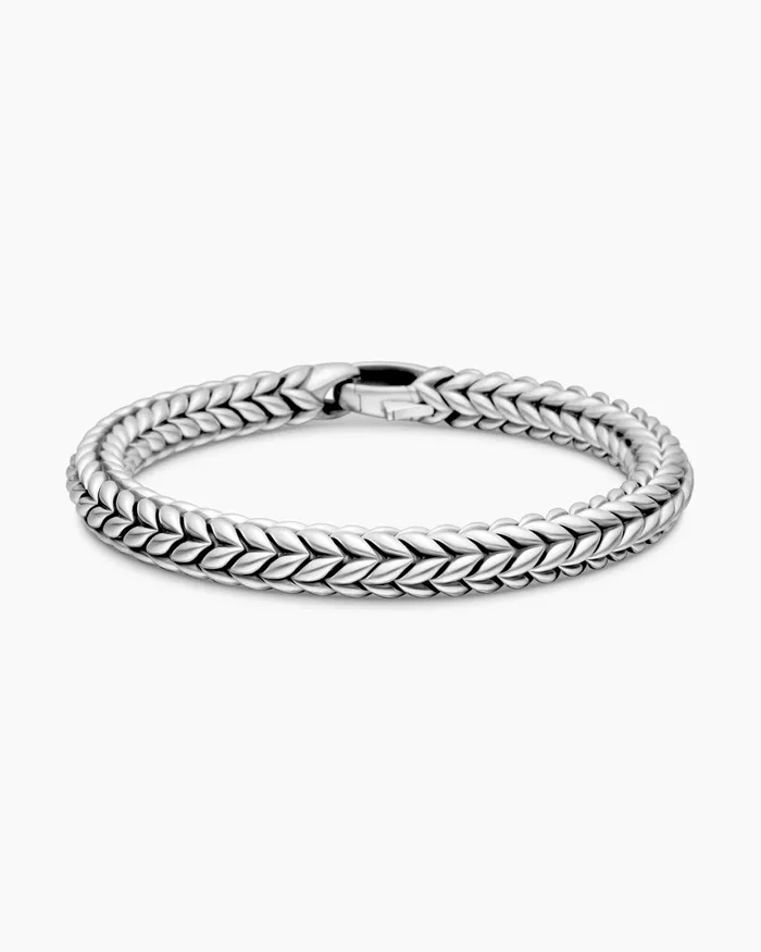 Mens Chevron Bead Bracelet In Sterling Silver 8mm Men David Yurman Chain
