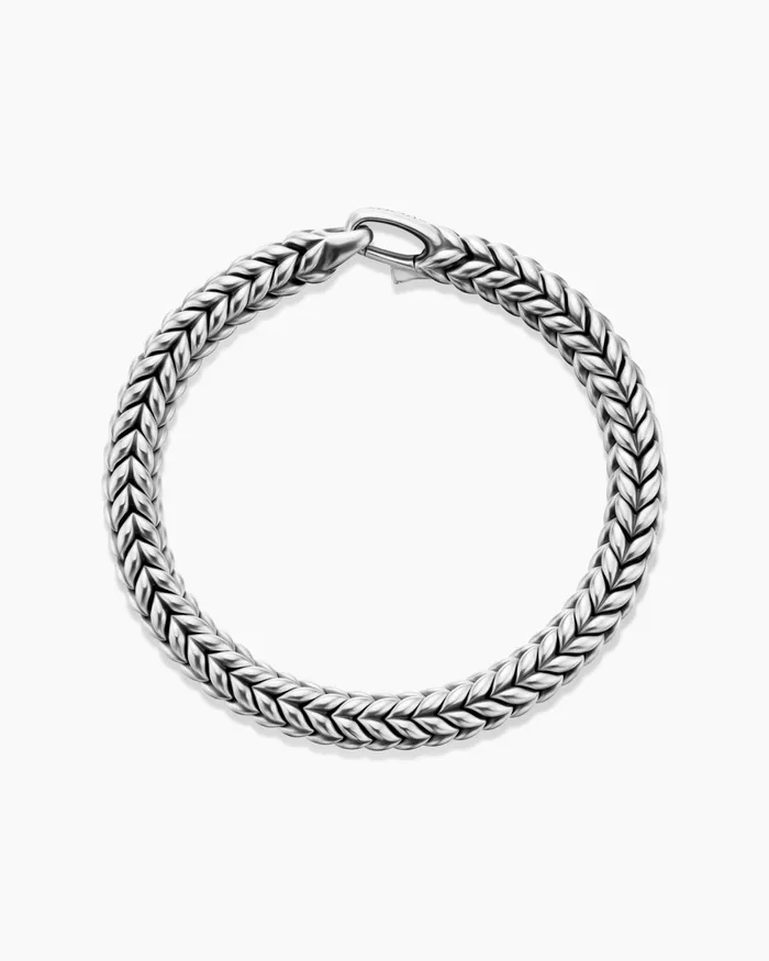 Mens Chevron Bead Bracelet In Sterling Silver 8mm Men David Yurman Chain Mens Chevron Bead Bracelet In Sterling Silver 8mm Men David Yurman Chain