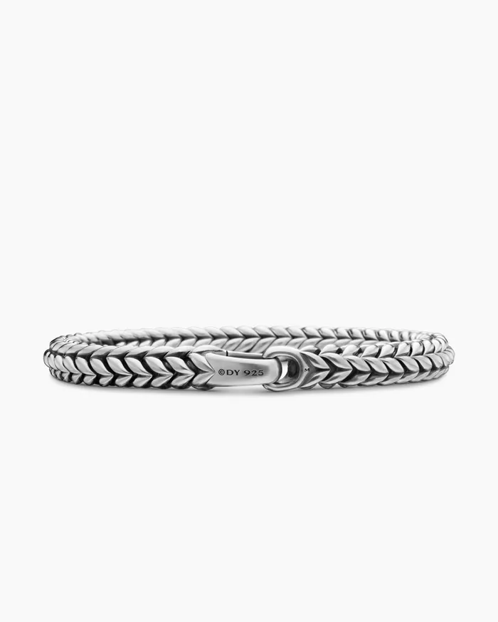 Mens Chevron Bead Bracelet In Sterling Silver 8mm Men David Yurman Chain Mens Chevron Bead Bracelet In Sterling Silver 8mm Men David Yurman Chain