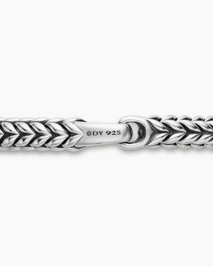 Mens Chevron Bead Bracelet In Sterling Silver 8mm Men David Yurman Chain Mens Chevron Bead Bracelet In Sterling Silver 8mm Men David Yurman Chain