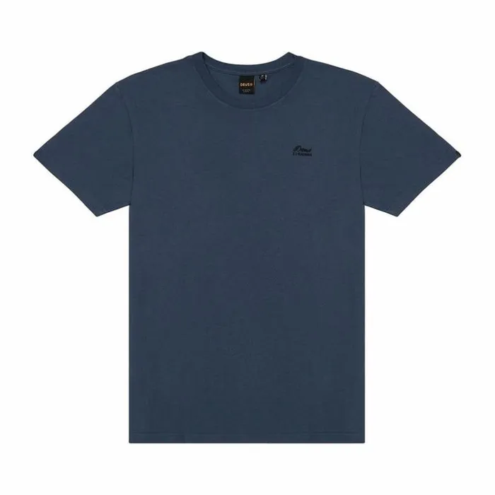 Mens Deus Ex Machina Classics Standard Embroidered Tee 8211 Navy Navy