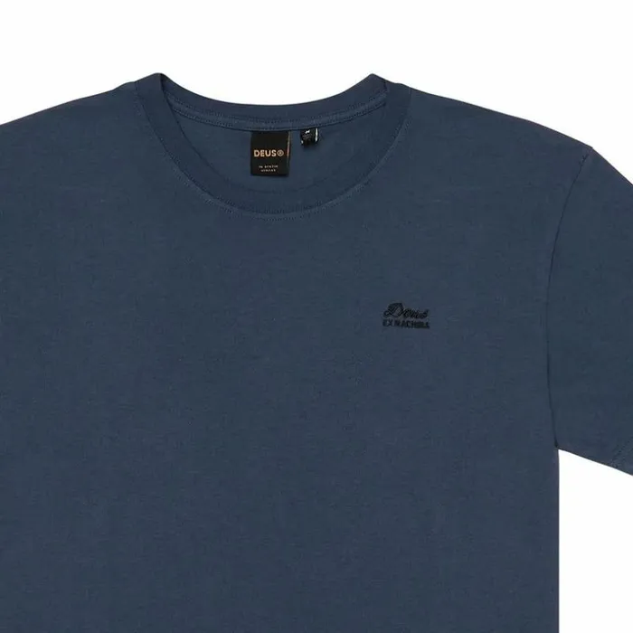 Mens Deus Ex Machina Classics Standard Embroidered Tee 8211 Navy Navy Mens Deus Ex Machina Classics Standard Embroidered Tee 8211 Navy Navy