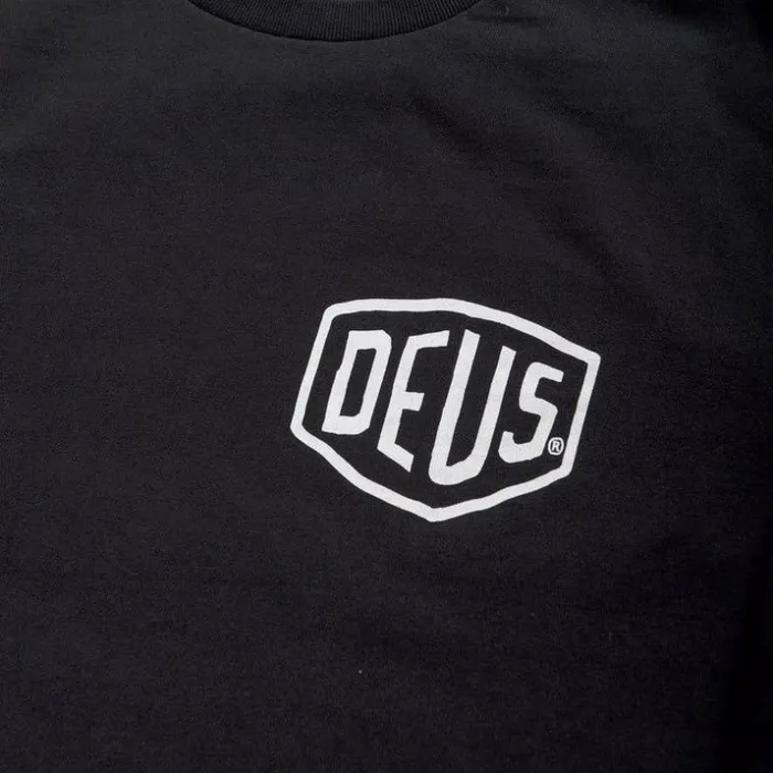 Mens Deus Ex Machina Classics Tokyo Address Long Sleeve Tee 8211 Black Black Mens Deus Ex Machina Classics Tokyo Address Long Sleeve Tee 8211 Black Black