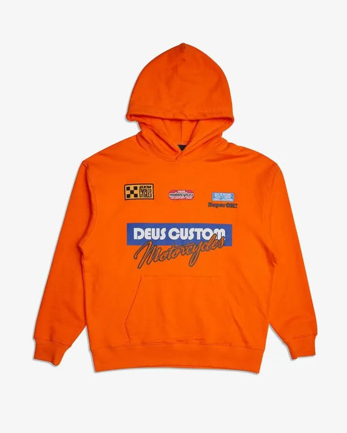 Mens Deus Ex Machina Hoodies and Sweaters Champagne Hoodie 8211 Golden Poppy Golden Poppy