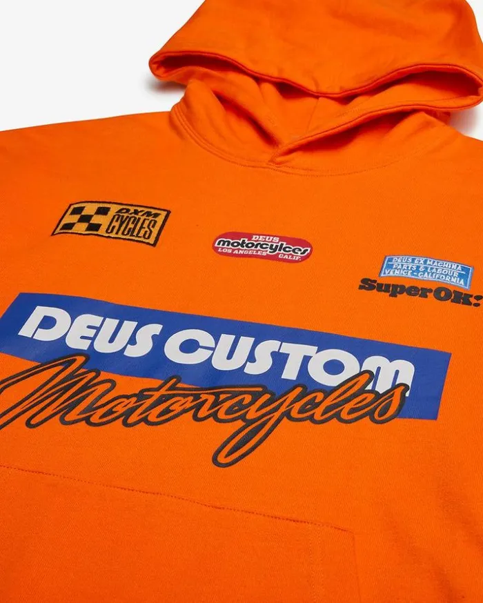 Mens Deus Ex Machina Hoodies and Sweaters Champagne Hoodie 8211 Golden Poppy Golden Poppy