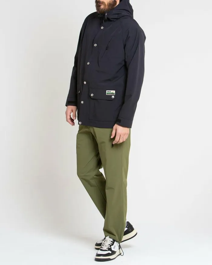 Mens Deus Ex Machina Jackets Rambler Anorak 8211 Black Black Mens Deus Ex Machina Jackets Rambler Anorak 8211 Black Black