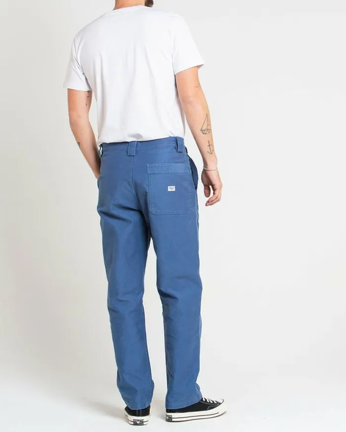 Mens Deus Ex Machina Pants Hank Work Pant 8211 Ensign Blue Ensign Blue