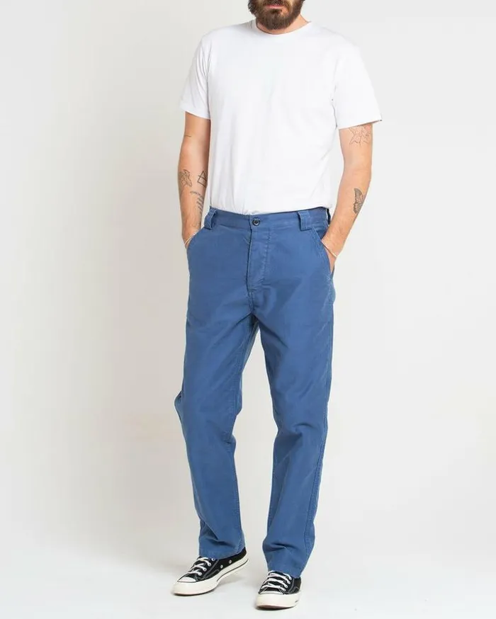 Mens Deus Ex Machina Pants Hank Work Pant 8211 Ensign Blue Ensign Blue