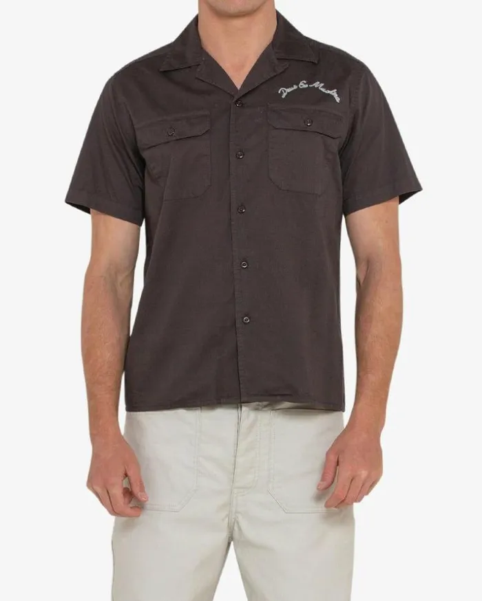 Mens Deus Ex Machina Shirts Fleetwood Shirt 8211 Black Black