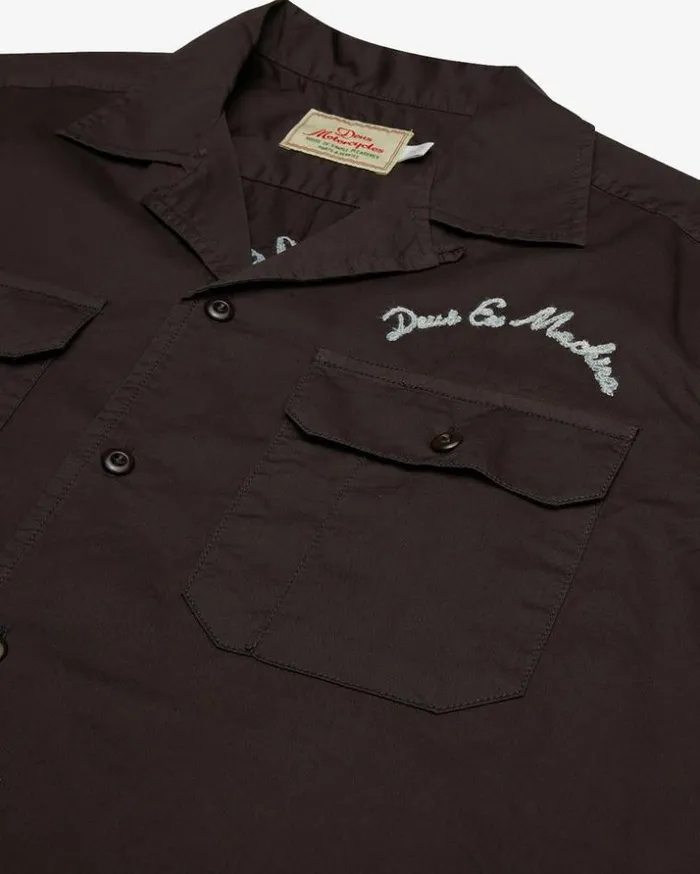 Mens Deus Ex Machina Shirts Fleetwood Shirt 8211 Black Black Mens Deus Ex Machina Shirts Fleetwood Shirt 8211 Black Black