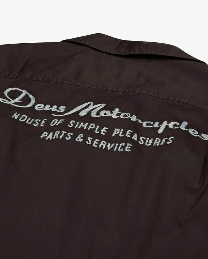 Mens Deus Ex Machina Shirts Fleetwood Shirt 8211 Black Black Mens Deus Ex Machina Shirts Fleetwood Shirt 8211 Black Black