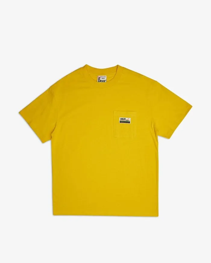 Mens Deus Ex Machina Tees Tango Pocket Tee 8211 Super Lemon Super Lemon Mens Deus Ex Machina Tees Tango Pocket Tee 8211 Super Lemon Super Lemon