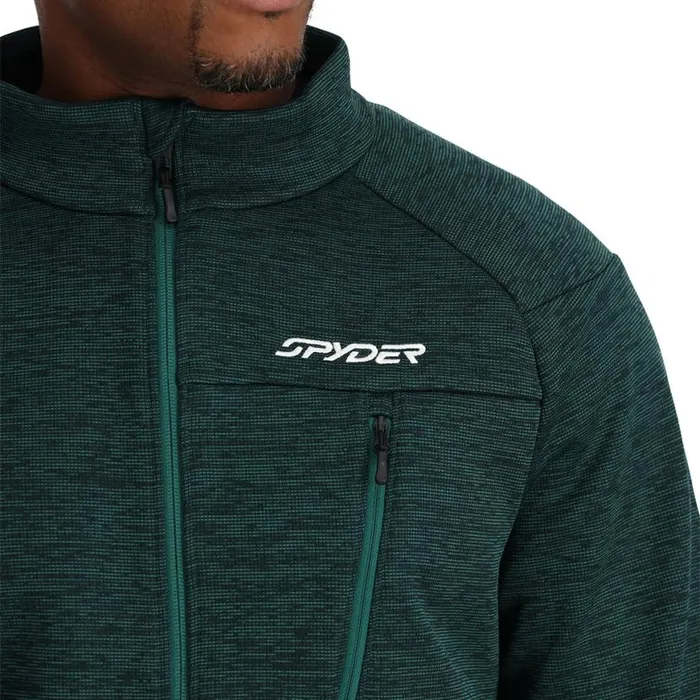 Mens Encore Full Zip Cypress Green Spyder Fleece
