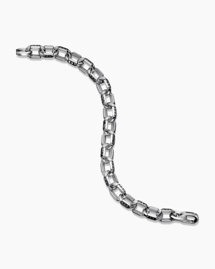 Mens Faceted Chain Bracelet In Sterling Silver 95mm Men David Yurman Chain Mens Faceted Chain Bracelet In Sterling Silver 95mm Men David Yurman Chain