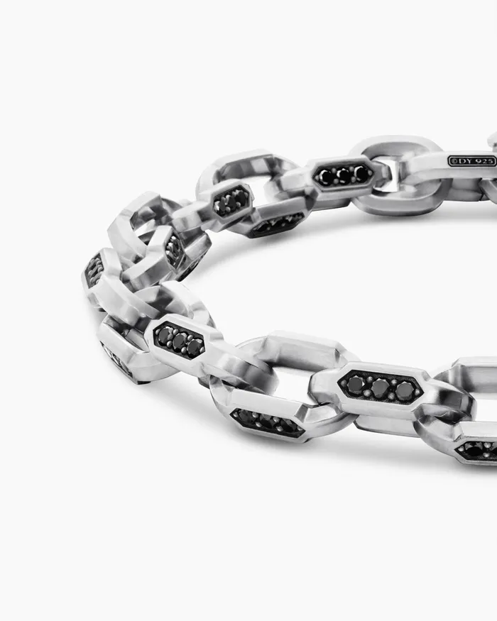 Mens Faceted Chain Bracelet In Sterling Silver 95mm Men David Yurman Chain Mens Faceted Chain Bracelet In Sterling Silver 95mm Men David Yurman Chain
