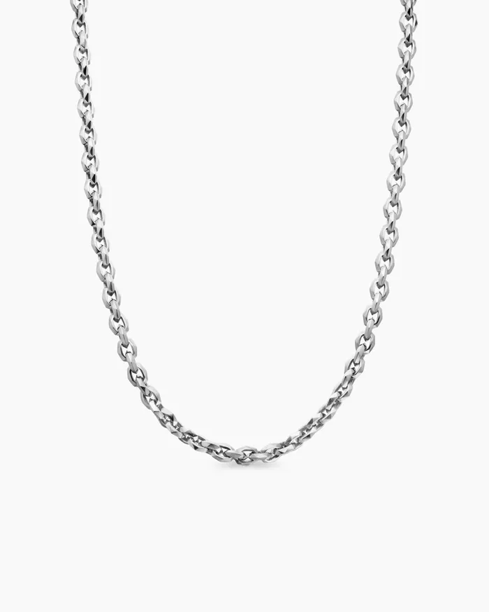 Mens Faceted Chain Necklace In Sterling Silver 7mm Men David Yurman Chains