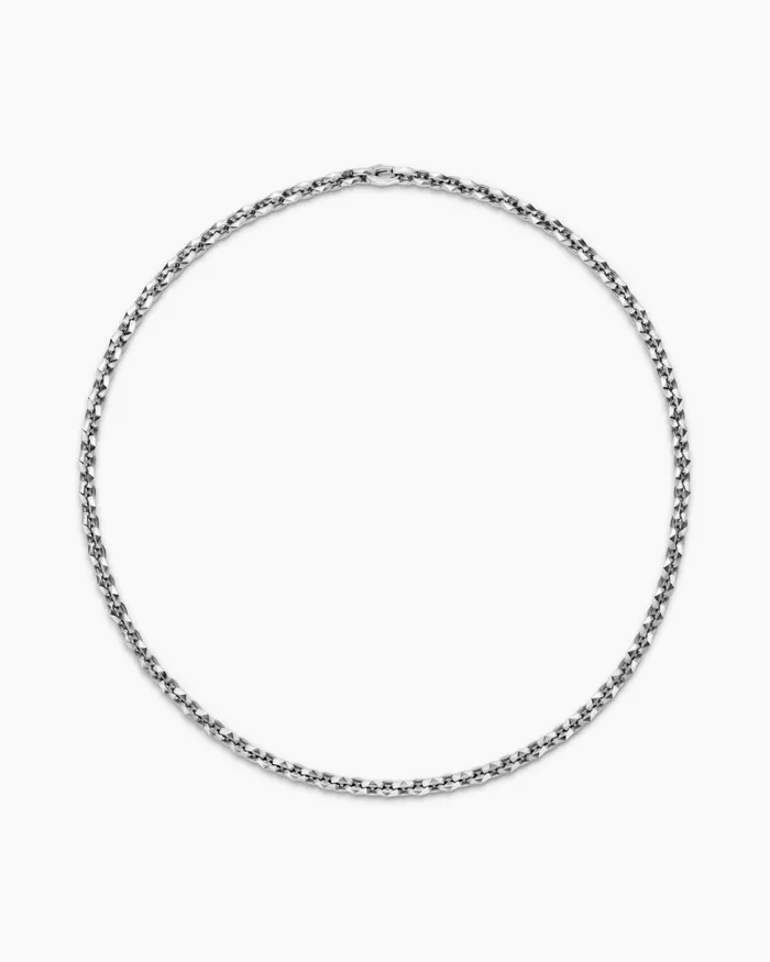 Mens Faceted Chain Necklace In Sterling Silver 7mm Men David Yurman Chains
