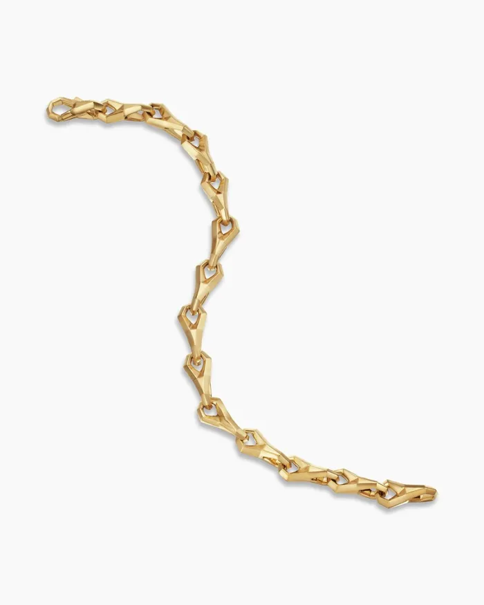 Mens Faceted Link Bracelet In 18K Yellow Gold 9mm Men David Yurman Chain Mens Faceted Link Bracelet In 18K Yellow Gold 9mm Men David Yurman Chain